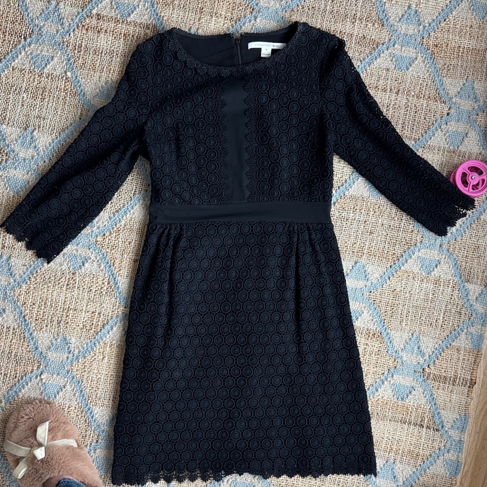 Diane Von Furstenberg Black Lace Kids Dress